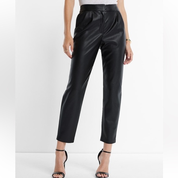 Express Faux Leather Ankle Pants - 8 Regular - Picture 2 of 6